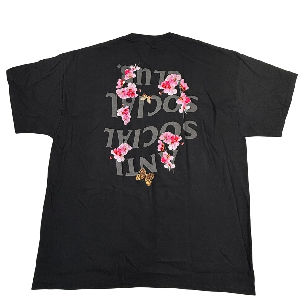 Anti Social Social Club Kkoch Black Cherry Blossom Tee Shirt 2XL NEW